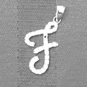 Sterling Silver Letter “F” Pendant